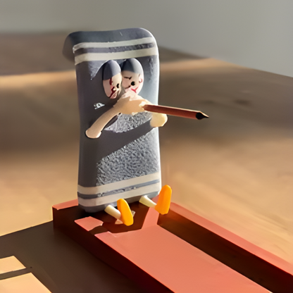 Porta incienso con forma de toalla