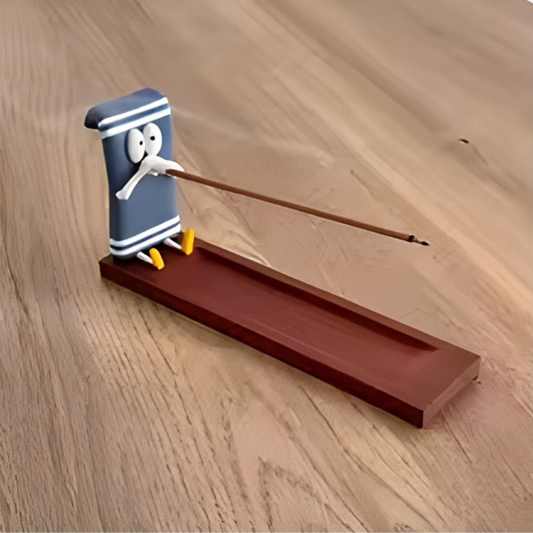 Porta incienso con forma de toalla